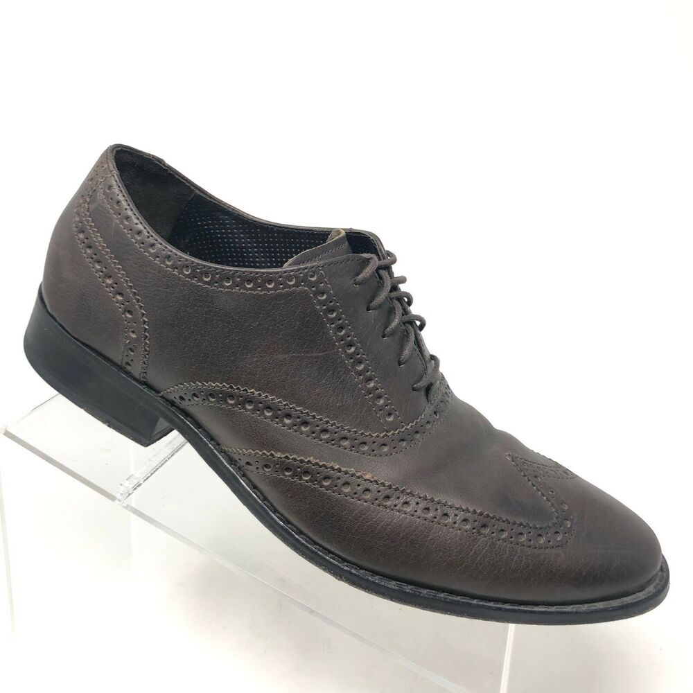 Cole Haan Wingtip‎ Oxford Men's 12 M Brown Leather Lace Up Brogue Dress Shoe